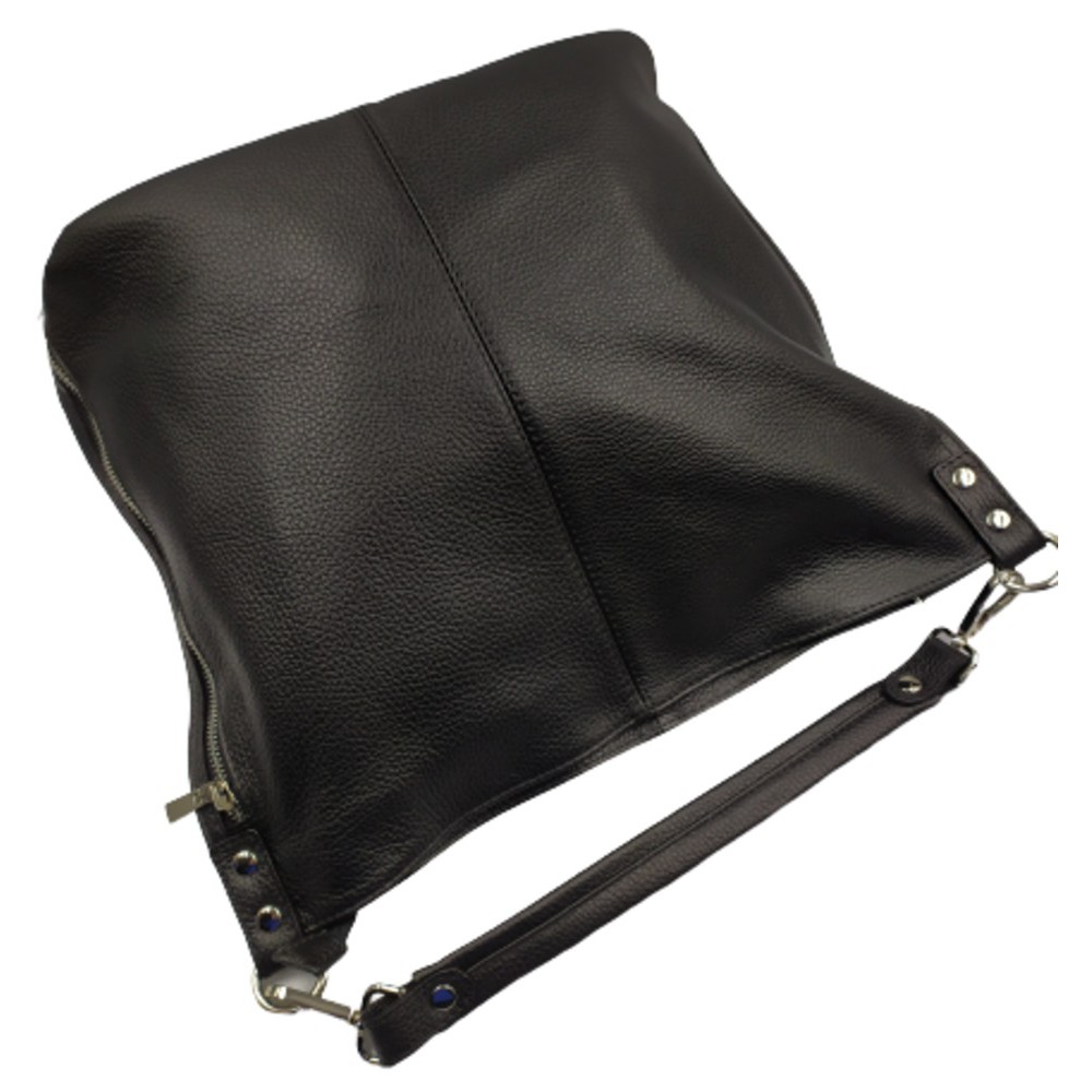 Τσάντα δέρμα Ιταλίας DOMUS 41000175 μαύρη Τσάντες