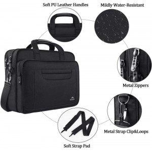 Matein 1172 Professional 17” Black Briefcase Bags