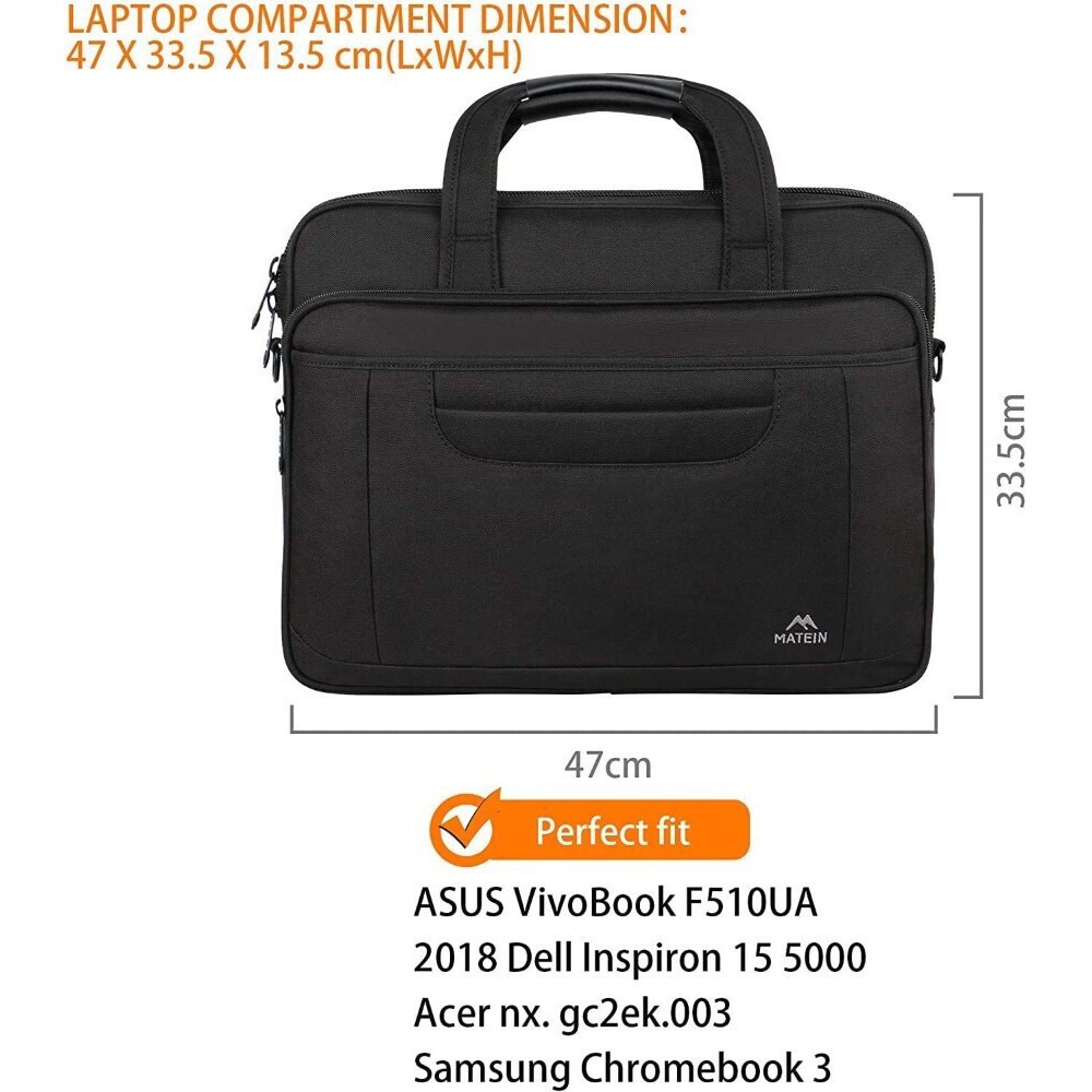 Matein 1172 Professional 17” Black Briefcase Bags