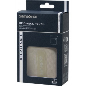 Samsonite 157361-2857 Ta Revolution Neck Pouch Ταξιδιωτικό Τσαντάκι RFID Μπεζ