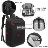 Bange 1916 Travel Overnight Cabin Size Τσάντα Πλάτης Backpack 17.3" Μαύρη 7