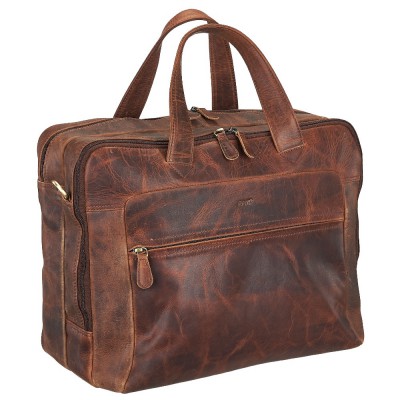 RCM 197P Tan Leather Briefcase