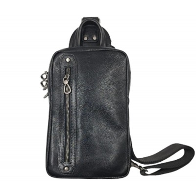 Domus Bodybag/Ανδρική Τσάντα Στήθους Δέρμα 2260 Μαύρη