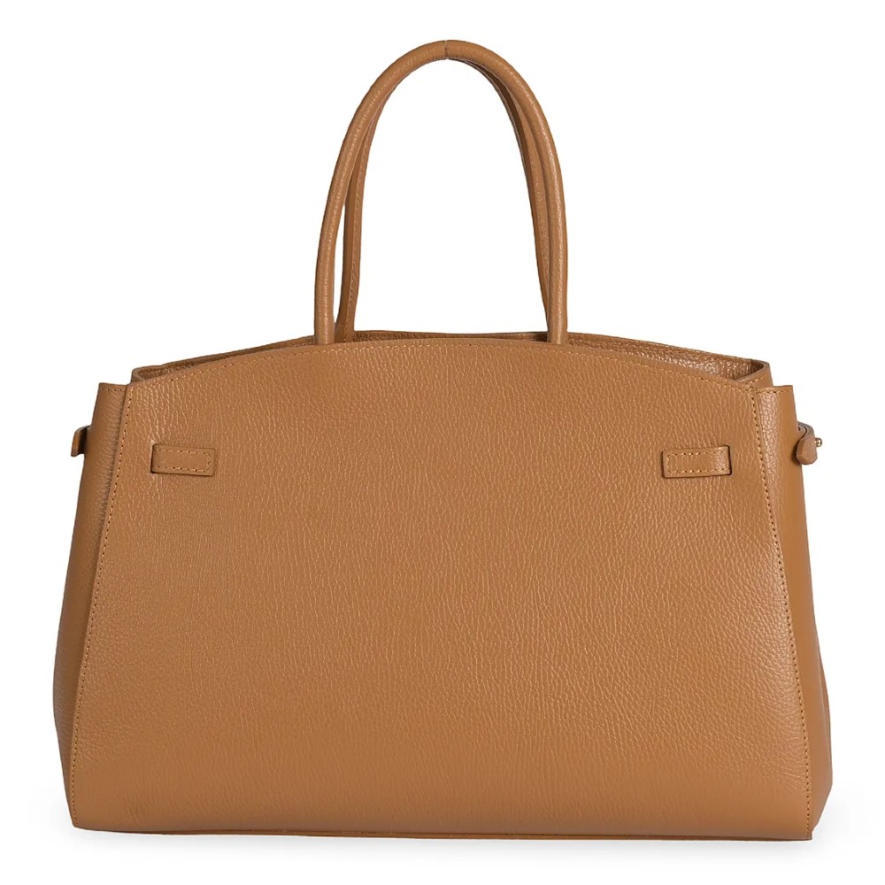 DOMUS 252611 Women's Shoulder-Hand Bag Leather Tan Bags