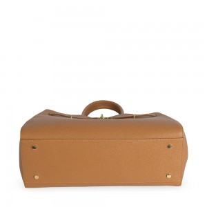 DOMUS 252611 Women's Shoulder-Hand Bag Leather Tan Bags