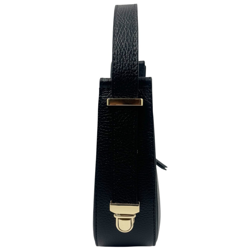 DOMUS 25261 Γυναικεία Τσάντα Δέρμα Ιταλίας Μαύρη Τσάντες