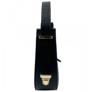 DOMUS 25261 Γυναικεία Τσάντα Δέρμα Ιταλίας Μαύρη Τσάντες