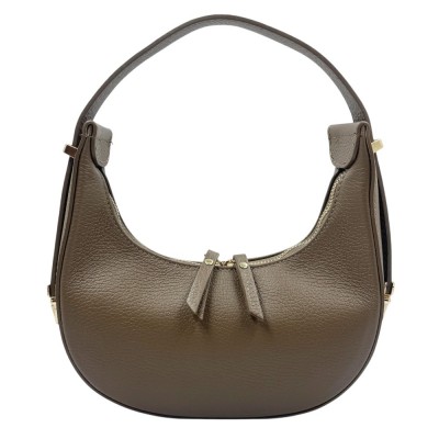 DOMUS 25261 Γυναικεία Τσάντα Δέρμα Ιταλίας Taupe