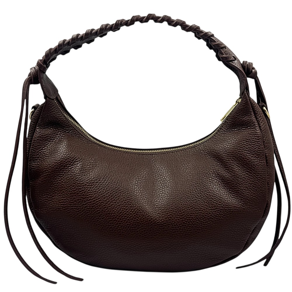 DOMUS 25264 Γυναικεία Τσάντα Ώμου Δέρμα Ιταλίας Καφέ Bags