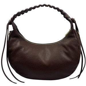 DOMUS 25264 Γυναικεία Τσάντα Ώμου Δέρμα Ιταλίας Καφέ Bags