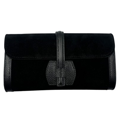 DOMUS 25265 Γυναικείος Φάκελος Δέρμα Ιταλίας Μαύρος