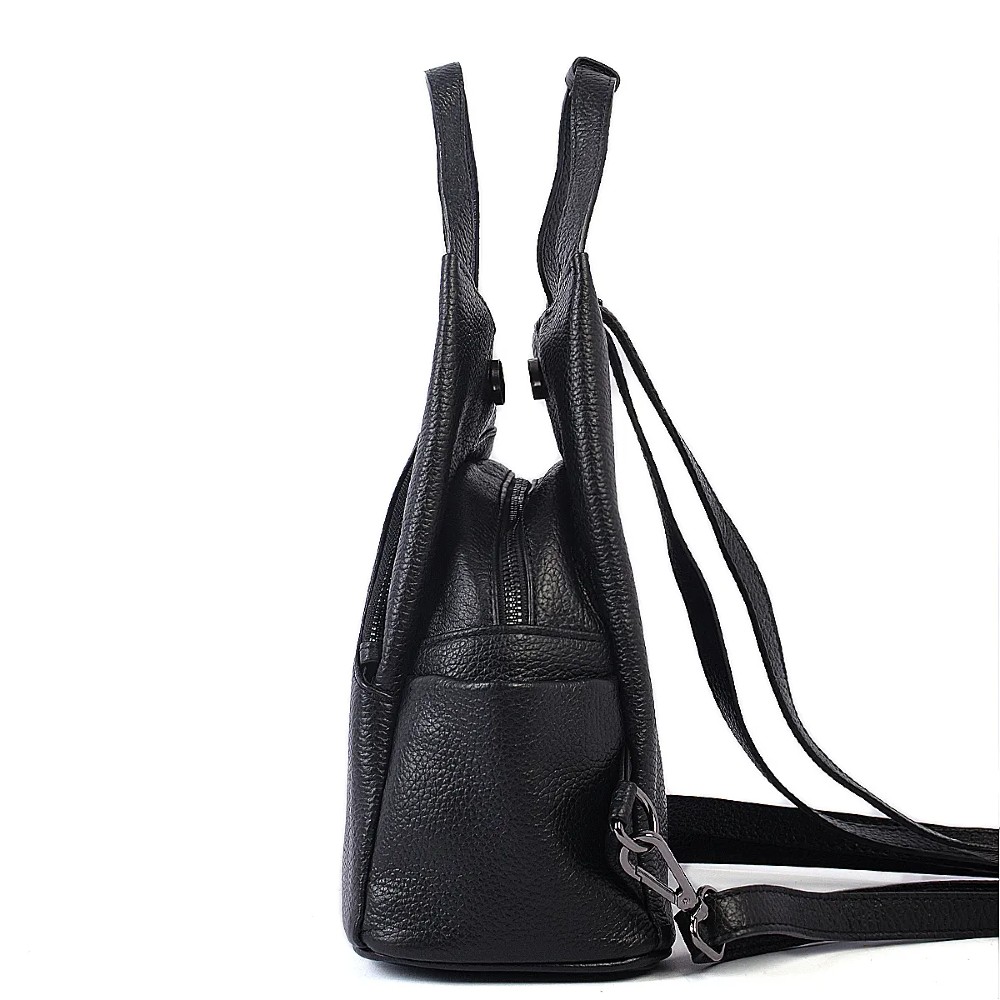 DOMUS 25269 Women's Leather Backpack Black Bags
