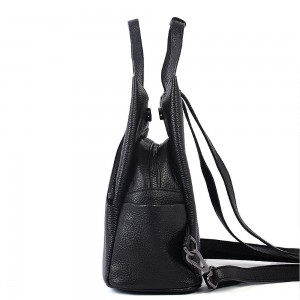 DOMUS 25269 Women's Leather Backpack Black Bags