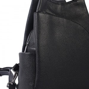DOMUS 25269 Women's Leather Backpack Black Bags