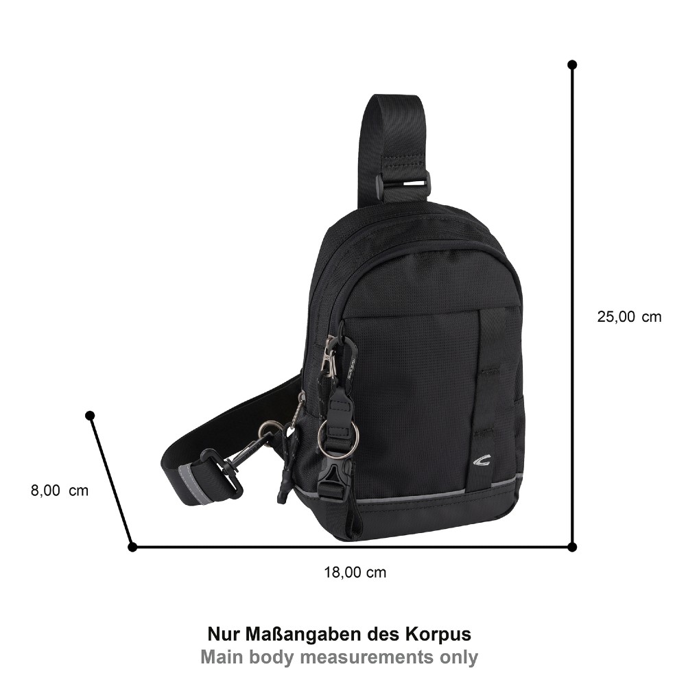 Camel Active 407-603-60 CONNECT Cross Bodybag/Ανδρική Τσάντα Στήθους Μαύρη Τσάντες