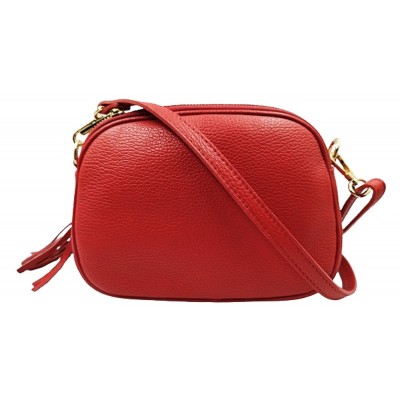 Τσάντα DOMUS χιαστή δέρμα Ιταλίας 41000059 κόκκινη