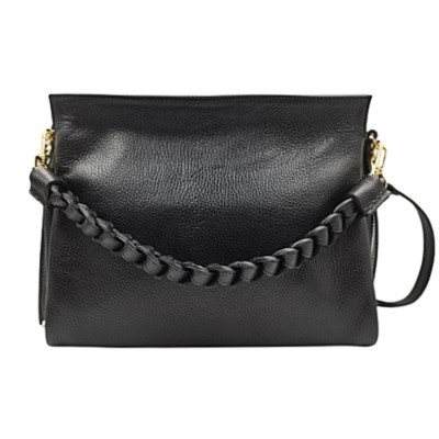 DOMUS Γυναικεία Τσάντα δέρμα Ιταλίας 41000717 Μαύρη