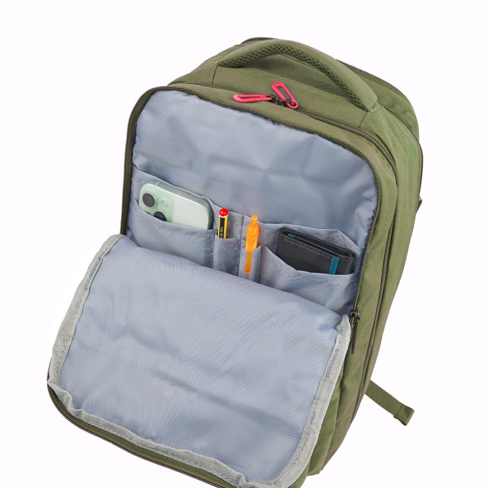 Dielle 413M Υφασμάτινο Ταξιδιωτικό Σακίδιο Πλάτης Πράσινο Τσάντες