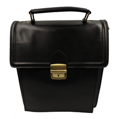 Τσάντα ανδρική DOMUS από γνήσιο ιταλικό δέρμα 42000079 Μαύρη.