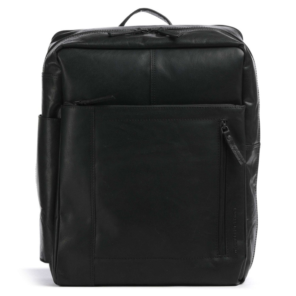 Spikes & Sparrow 50167000 Jonathan Δερμάτινο Σακίδιο Πλάτης Cabin Bag 15,6'' Μαύρο Τσάντες