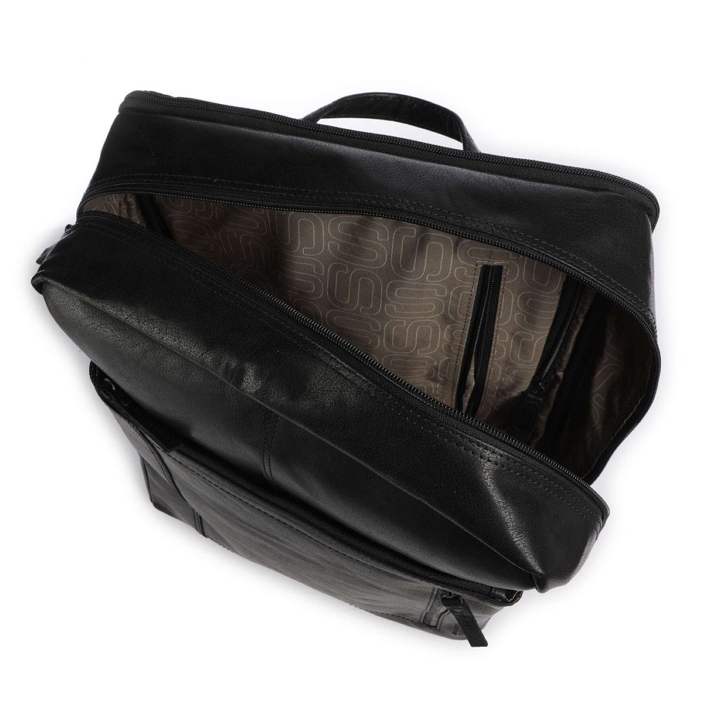 Spikes & Sparrow 50167000 Jonathan Δερμάτινο Σακίδιο Πλάτης Cabin Bag 15,6'' Μαύρο Τσάντες