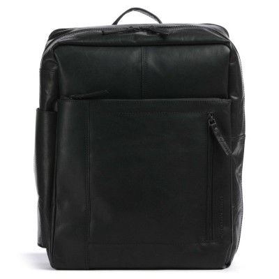 Spikes & Sparrow 50167000 Jonathan Δερμάτινο Σακίδιο Πλάτης Cabin Bag 15,6'' Μαύρο