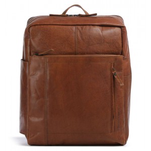 Spikes & Sparrow 50167047 Jonathan Δερμάτινο Σακίδιο Πλάτης Cabin Bag 15,6'' Κονιάκ Τσάντες