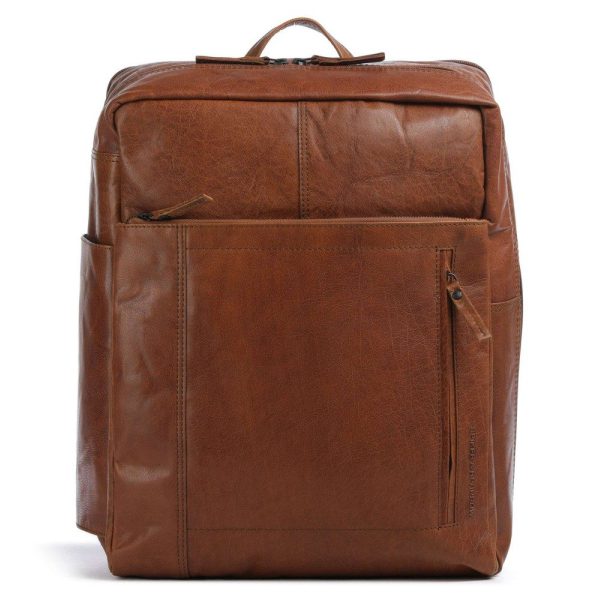 Spikes & Sparrow 50167047 Jonathan Δερμάτινο Σακίδιο Πλάτης Cabin Bag 15,6'' Κονιάκ