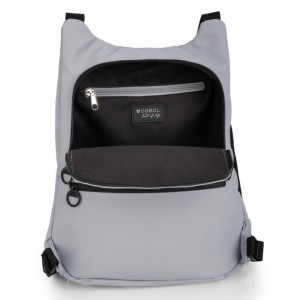 Gabol 605146 LEIRE Backpak Γυναικεία Τσάντα Πλάτης Γκρι Τσάντες