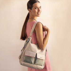 Gabol 605336 NAYADE Γυναικεία Τσάντα Ώμου-Backpack Μπεζ Τσάντες
