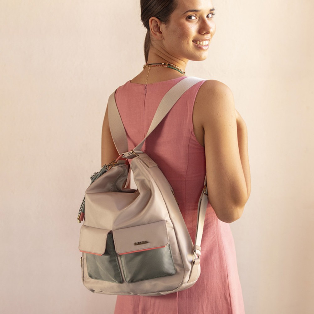 Gabol 605336 NAYADE Γυναικεία Τσάντα Ώμου-Backpack Μπεζ Τσάντες