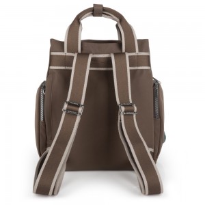 Gabol 605549 VALLE  Backpack Γυναικεία Τσάντα Πλάτης Καφέ Τσάντες