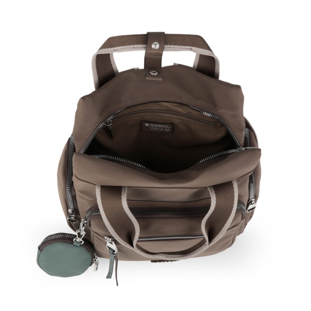 Gabol 605549 VALLE  Backpack Γυναικεία Τσάντα Πλάτης Καφέ Τσάντες