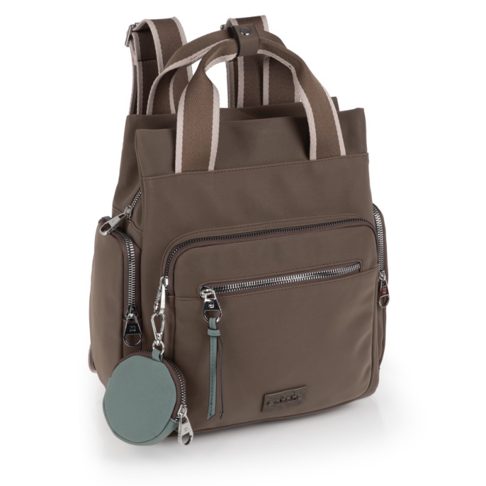 Gabol 605549 VALLE  Backpack Γυναικεία Τσάντα Πλάτης Καφέ Τσάντες