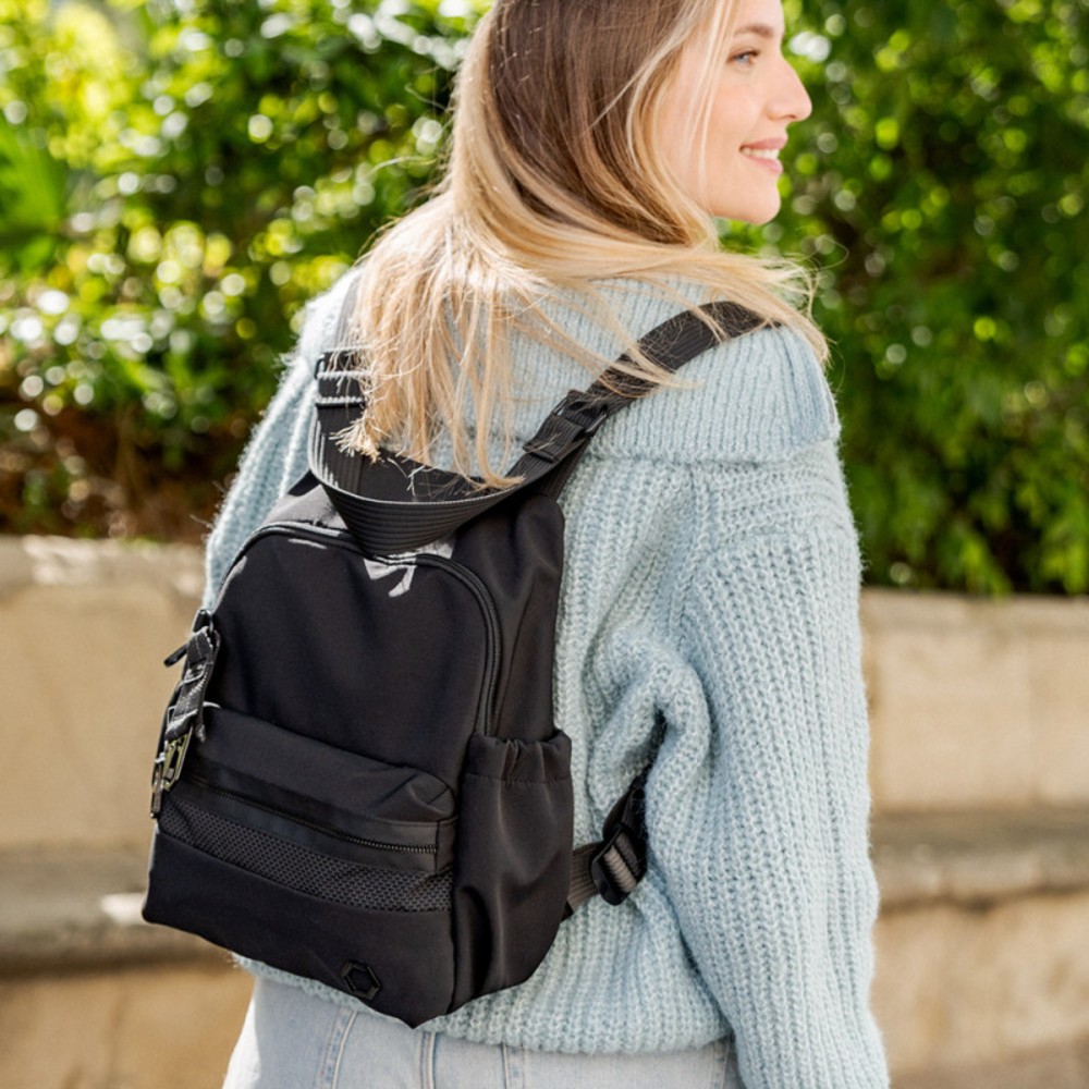Gabol 605845 ECLIPSE Backpack Γυναικεία Τσάντα Πλάτης Μαύρη Τσάντες