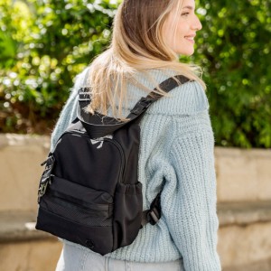 Gabol 605845 ECLIPSE Backpack Γυναικεία Τσάντα Πλάτης Μαύρη Τσάντες