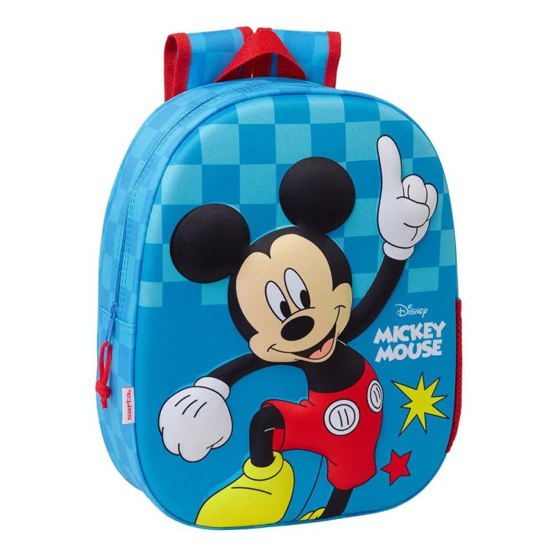 Safta 622550890 3D Mickey Mouse Παιδική Τσάντα Πλάτης Μπλε-Σιέλ SAFTA
