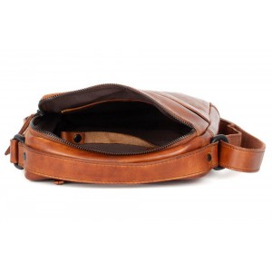 Spikes & Sparrow 687411-00 Moses Δερμάτινη Τσάντα Ώμου Χιαστί Μαύρη Τσάντες