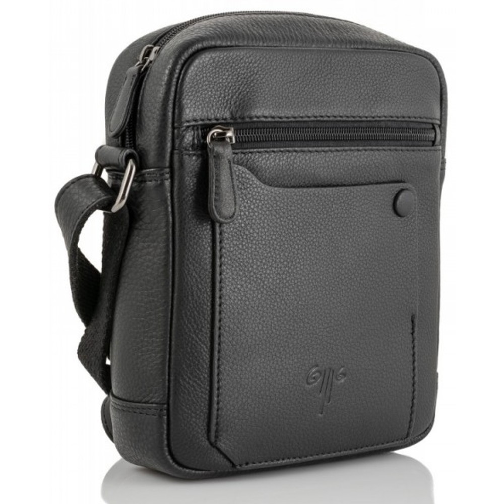 KION Τσαντάκι δέρμα χιαστί/ώμου NAPPA 6974 μαύρο. Τσάντες