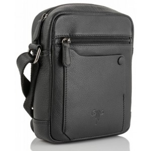 KION Τσαντάκι δέρμα χιαστί/ώμου NAPPA 6974 μαύρο. Τσάντες