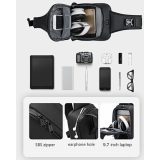 Bange 7210 Cross Bodybag/Ανδρική Τσάντα Στήθους Μαύρη 5