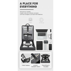 Bange 7252 Τσάντα Πλάτης / Backpack 14" Μαύρη Bags