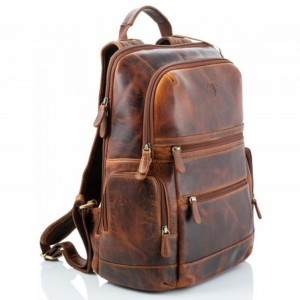 KION 729116 Kara Δερμάτινο Σακίδιο Πλάτης Backpack καφέ Επαγγελματικές