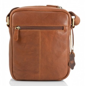 KION 7617 Cognac Vintage Τσαντάκι Δέρμα Χιαστί/Ώμου Κονιάκ Τσάντες