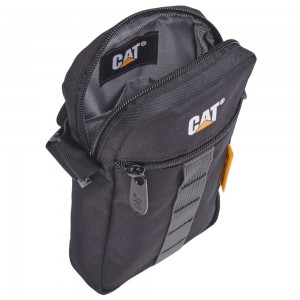 CAT 84726-84 Ανδρική Τσάντα Ώμου / Χιαστί Μαύρη Τσάντες