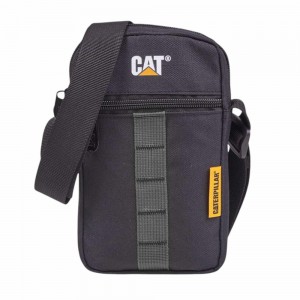 CAT 84726-84 Ανδρική Τσάντα Ώμου / Χιαστί Μαύρη Τσάντες