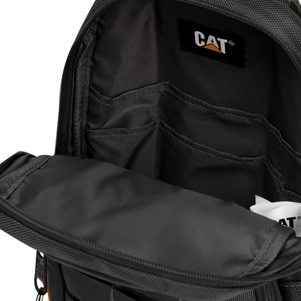 CAT 84932-01 Cross Bodybag/Ανδρική Τσάντα Στήθους Μαύρη Τσάντες