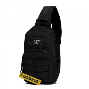 CAT 84932-01 Cross Bodybag/Ανδρική Τσάντα Στήθους Μαύρη Τσάντες