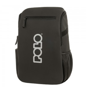 Polo 9-02-080-2000 HYDRA Backpack Τσάντα Πλάτης Μαύρη Ανδρικά backpack