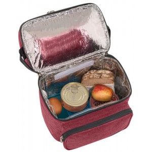 Polo Double Cooler Ισοθερμικό Τσαντάκι Φαγητού 9-07-096-2000 Μαύρο Τσάντες